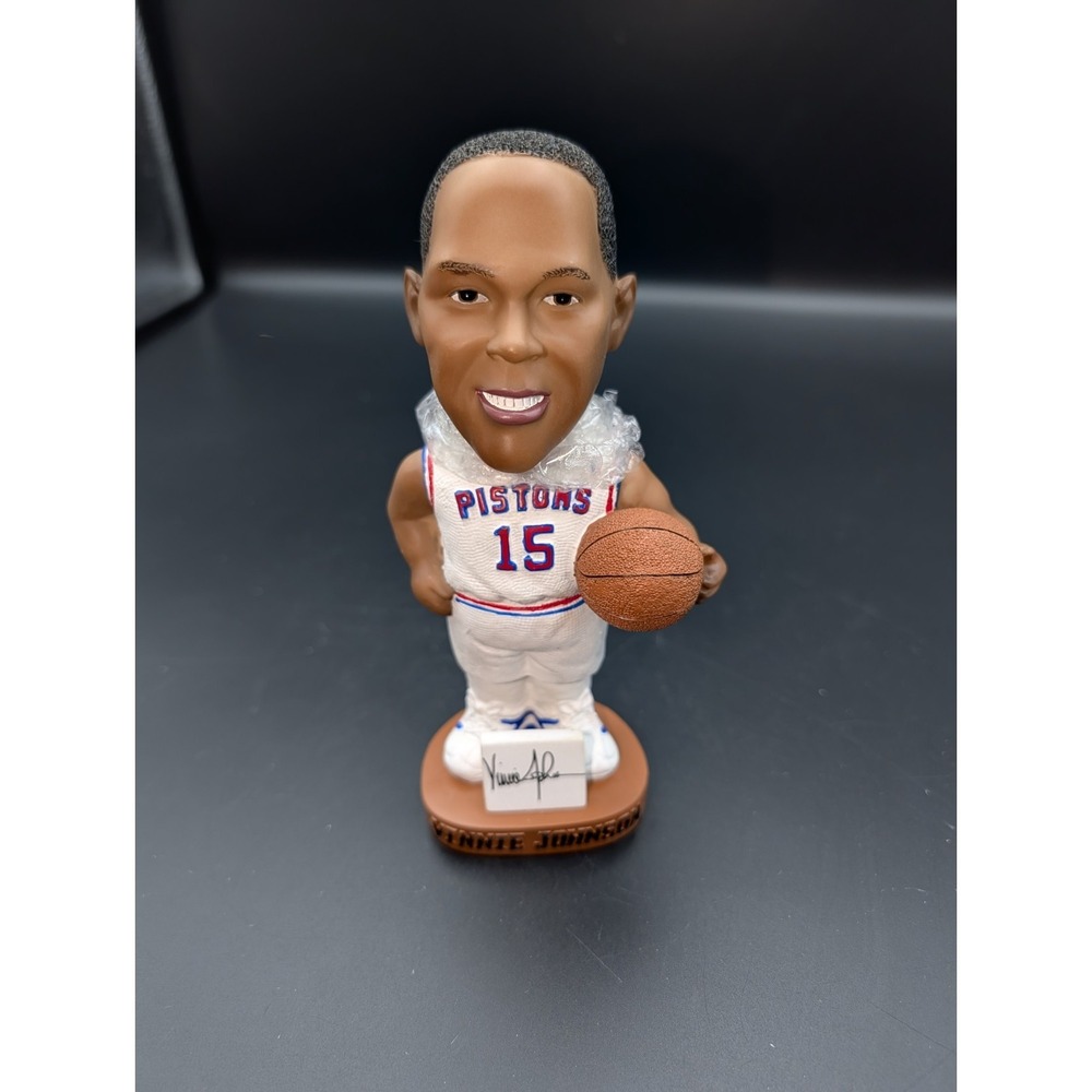 2002 Detroit Pistons Vinnie Johnson SGA Bobble Head In Original‎ Box